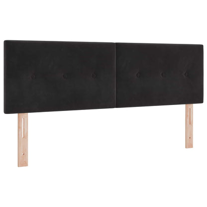 Letto Ottomano con Materasso e LED Nero 140 x 200 cm Velluto