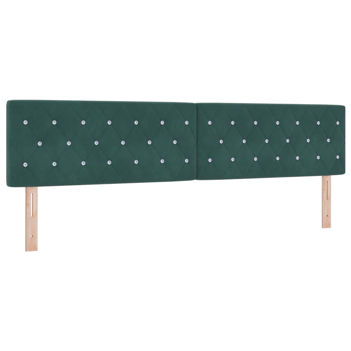 Letto Ottomano con Materasso e LED Verde Scuro 200 x 200 cm