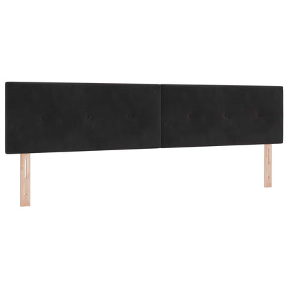 Letto Ottomano con Materasso e LED Nero 200 x 200 cm Velluto