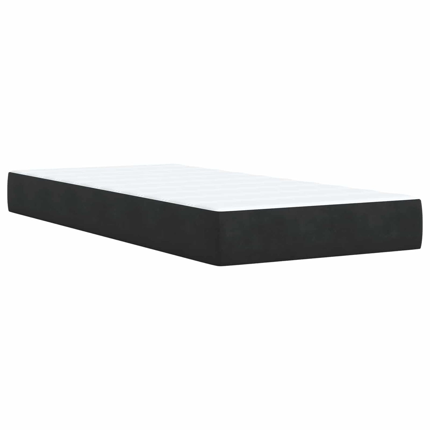 Letto Ottomano con Materasso e LED Nero 200 x 200 cm Velluto