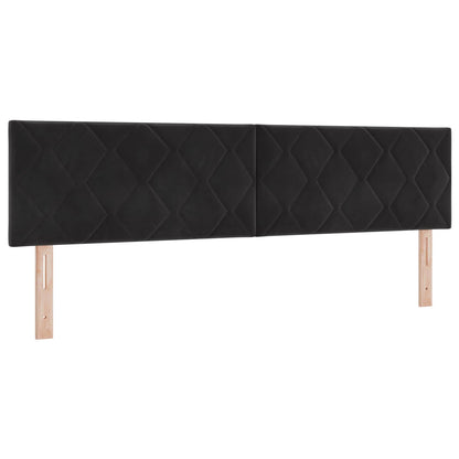 Letto Ottomano con Materasso e LED Nero 180 x 200 cm Velluto | homemem39