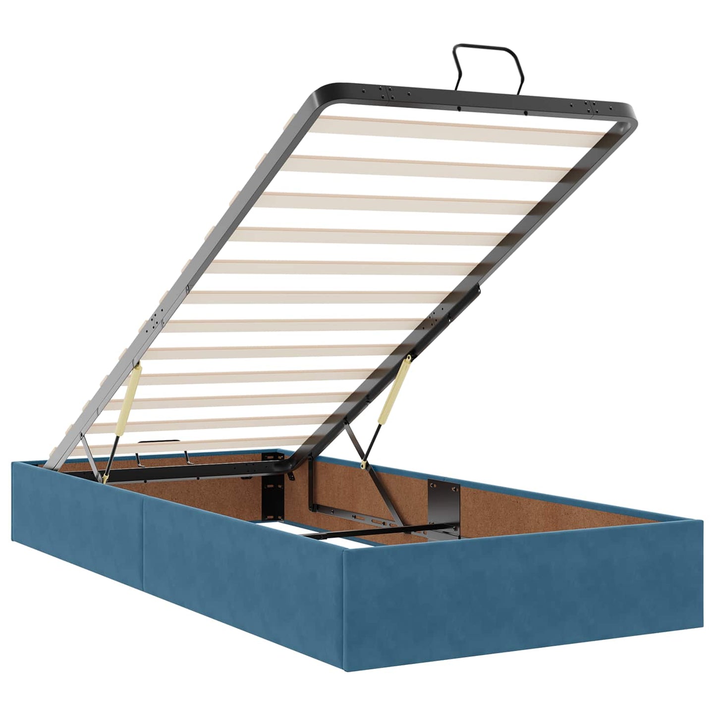 Letto Ottomano con Materasso e LED Blu scuro 200 x 200 cm