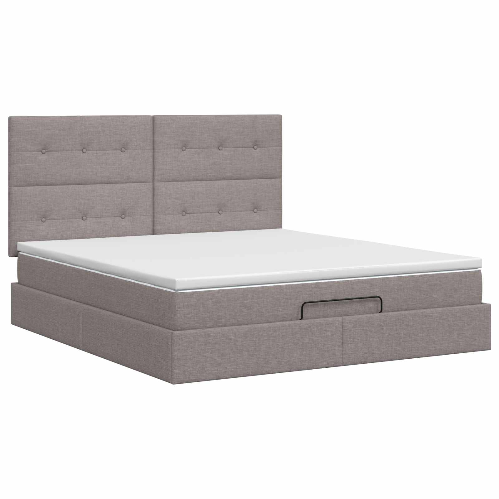 Letto ottomano con materasso Tortora 140 x 200 cm Tessuto | homemem39