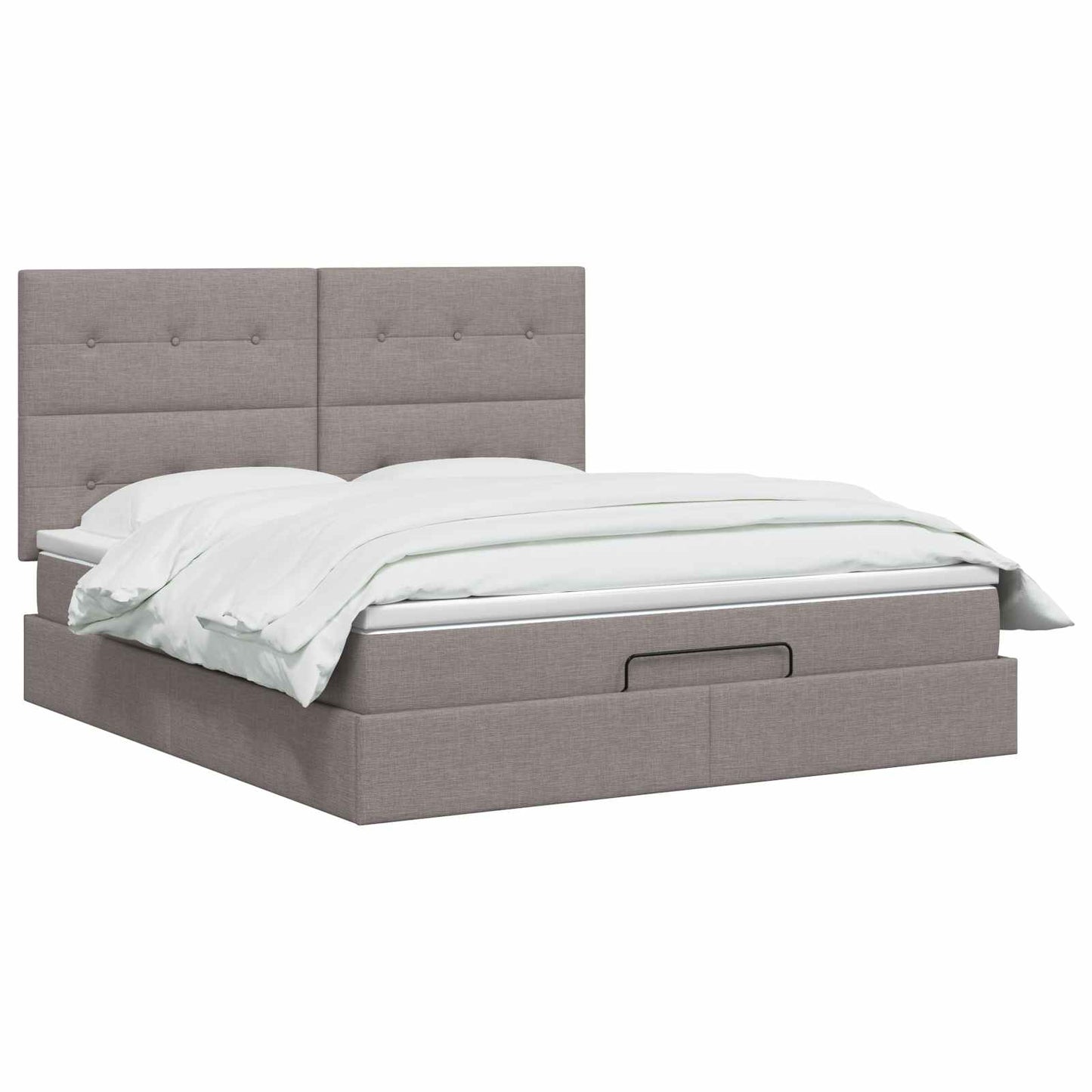 Letto ottomano con materasso Tortora 140 x 200 cm Tessuto | homemem39