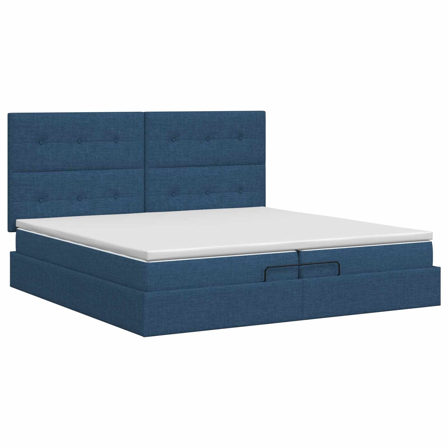 Letto ottomano con materasso Blu 200 x 200 cm Tessuto | homemem39