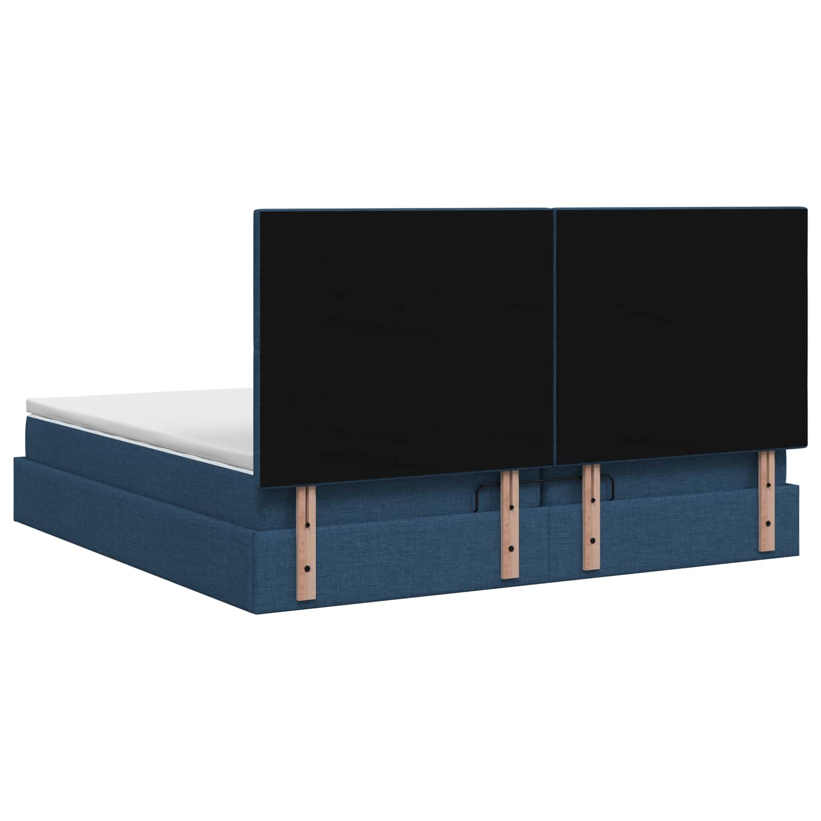 Letto ottomano con materasso Blu 200 x 200 cm Tessuto | homemem39