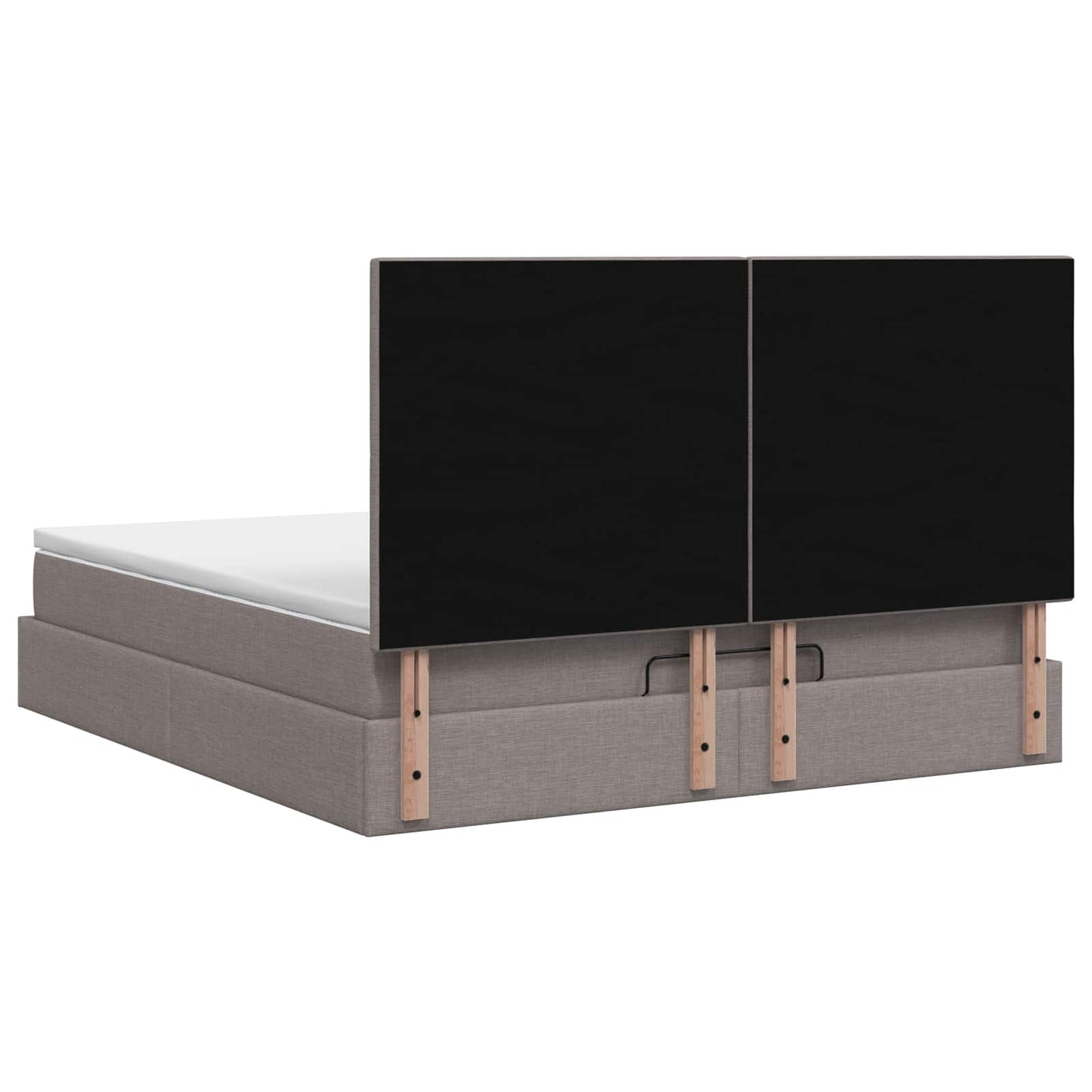 Letto ottomano con materasso Tortora 140 x 190 cm Tessuto | homemem39