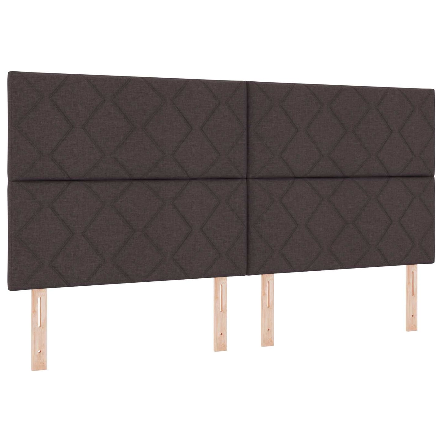 Letto ottomano con materasso Marrone Scuro 200 x 200 cm Tessuto | homemem39