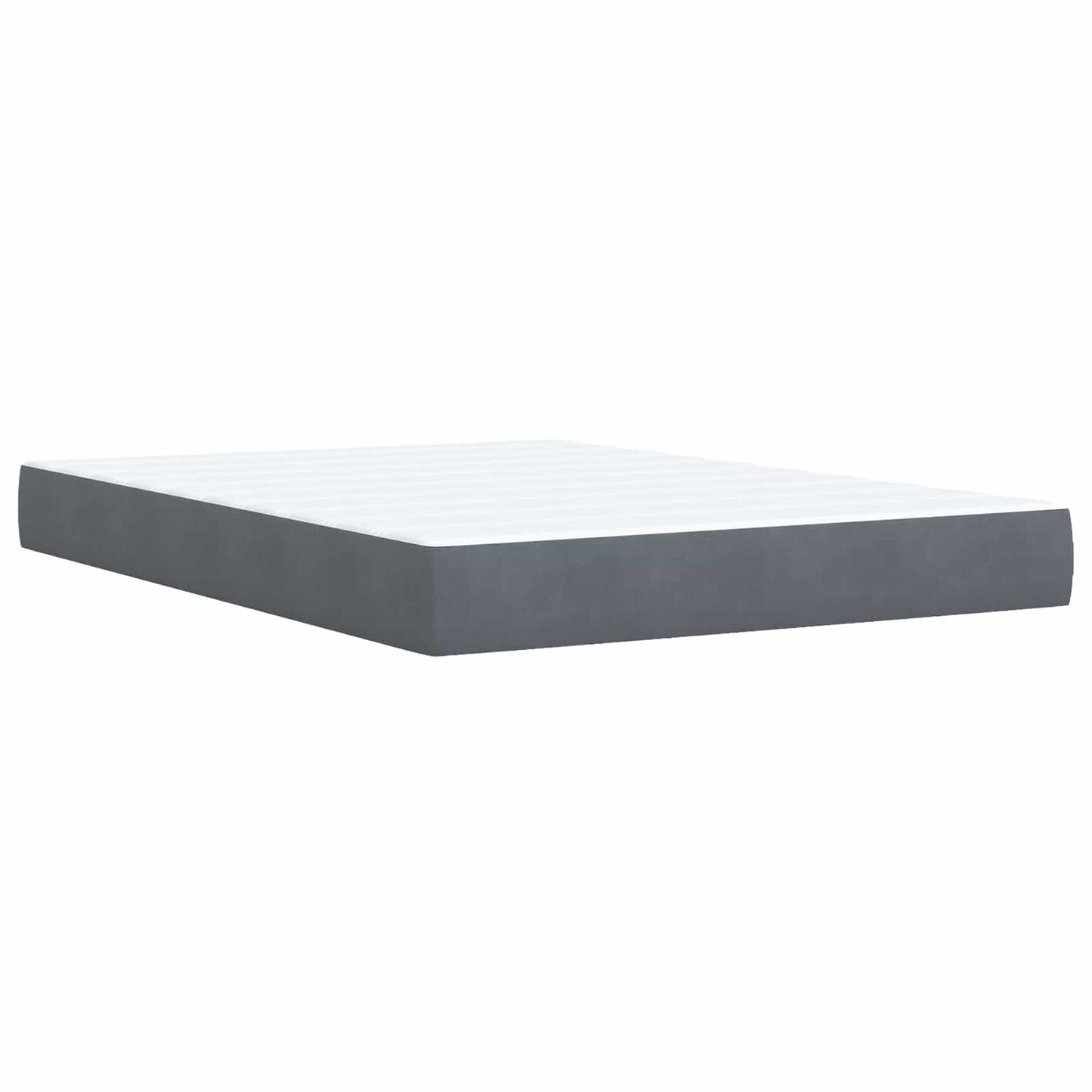 Letto ottomano con materasso Grigio Scuro 160 x 200 cm Velluto | homemem39
