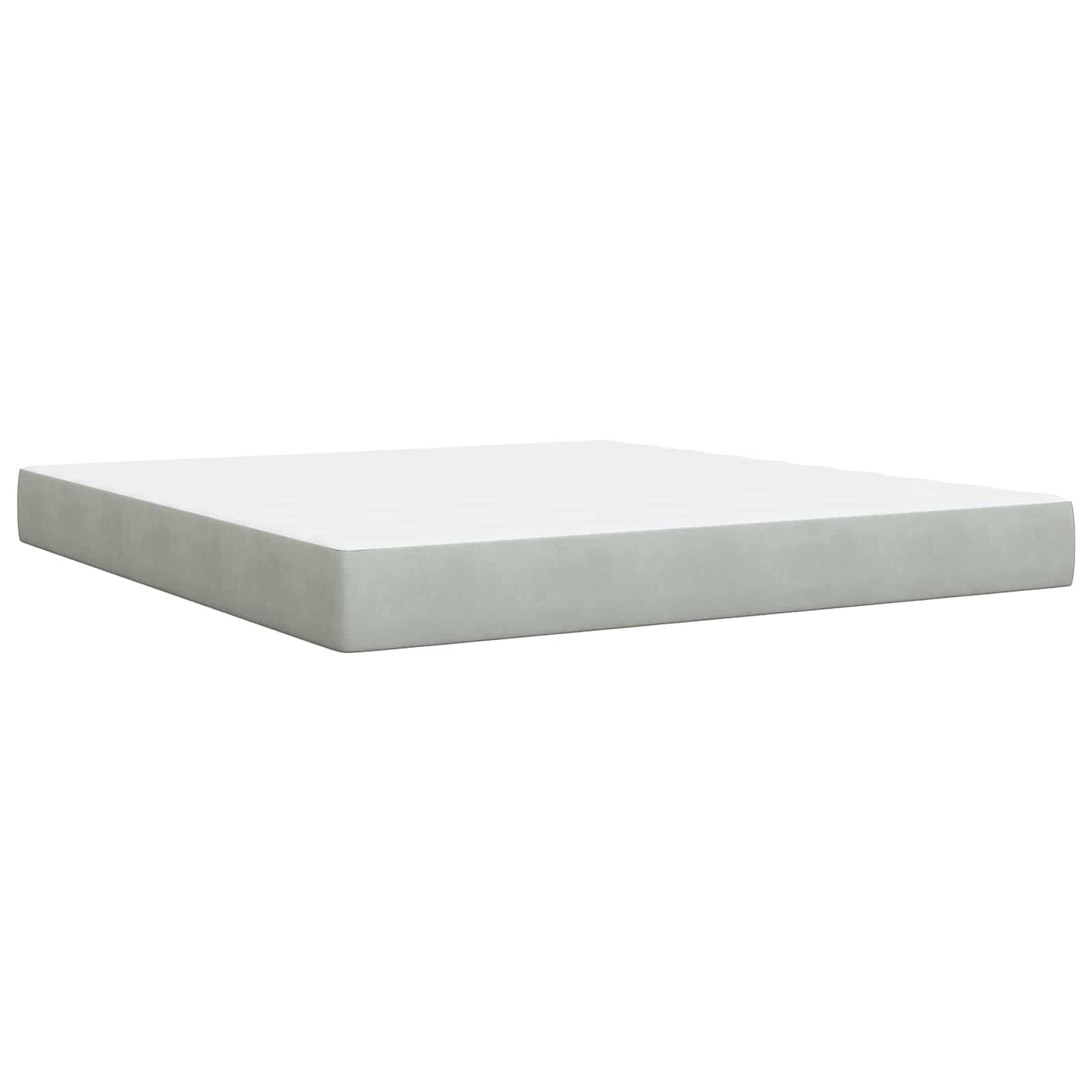 Letto ottomano con materasso Grigio Chiaro 180 x 200 cm Velluto