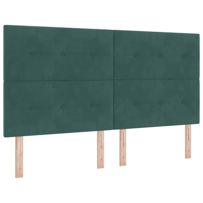 Letto ottomano con materasso Verde Scuro 180 x 200 cm Velluto | homemem39