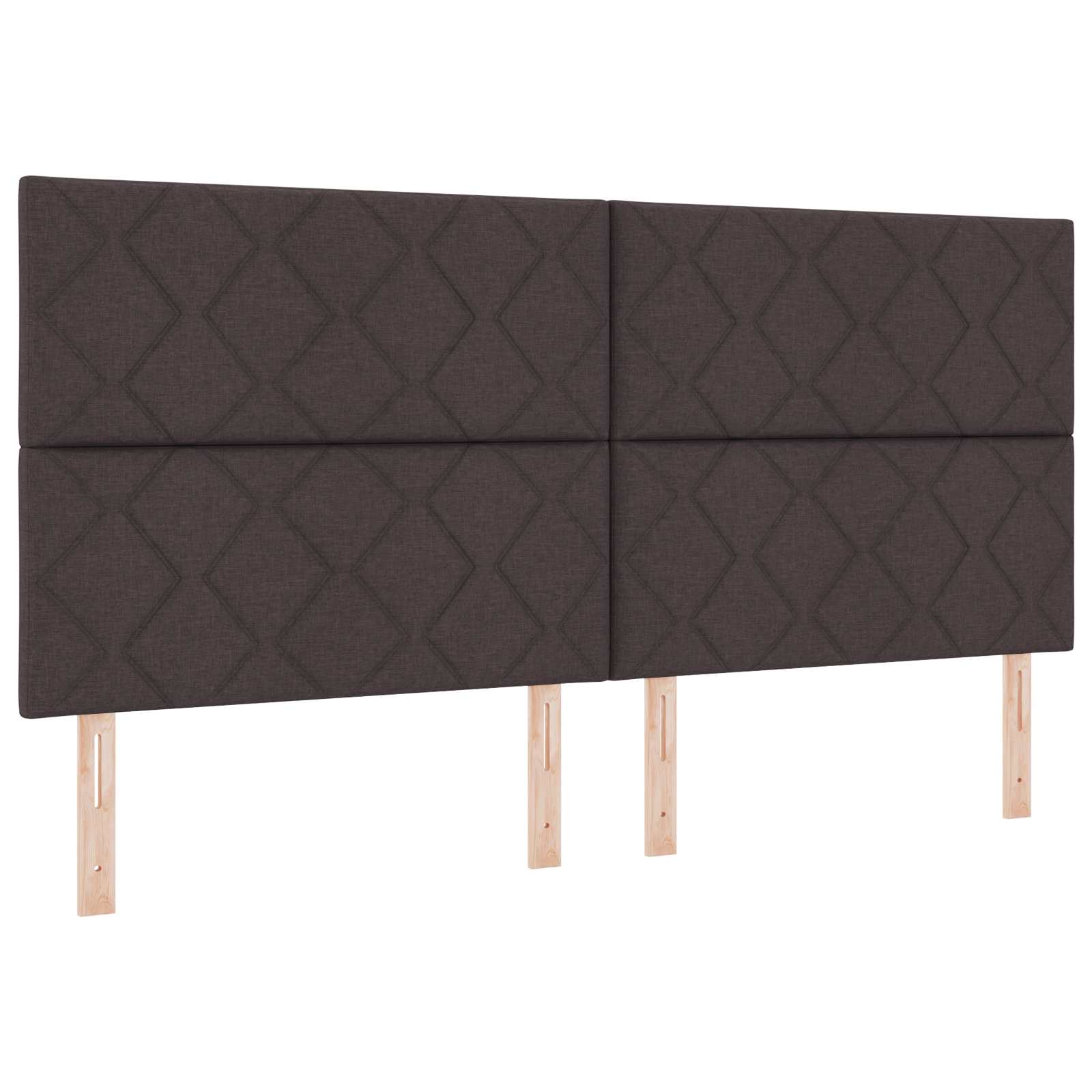 Letto ottomano con materasso 2 pz Marrone Scuro Tessuto | homemem39