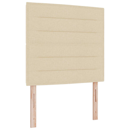 Letto Ottomano con Materasso e LED Crema 90 x 190 cm Tessuto | homemem39