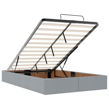 Letto Ottomano con Materasso e LED Grigio Chiaro 120 x 200 cm