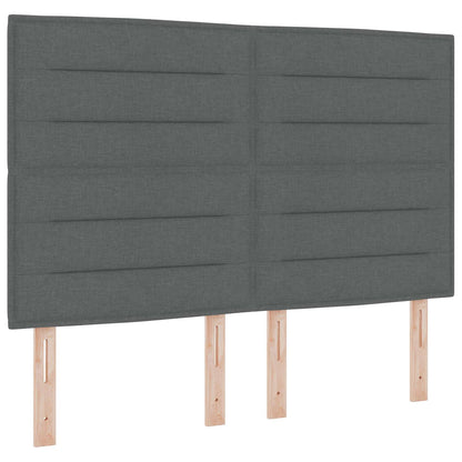 Letto Ottomano con Materasso e LED Grigio Scuro 140 x 190 cm