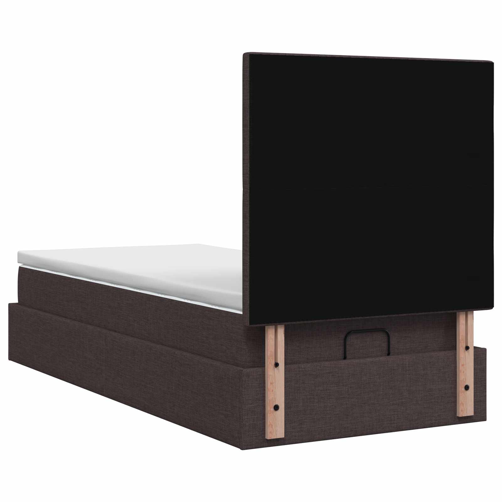 Letto Ottomano con Materasso e LED Marrone Scuro 80 x 200 cm | homemem39