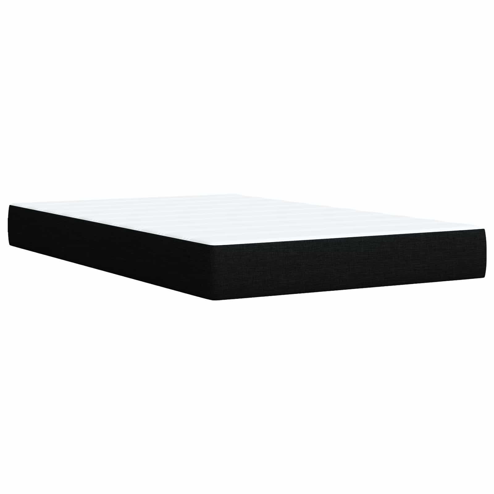 Letto Ottomano con Materasso e LED Nero 120 x 200 cm Tessuto | homemem39