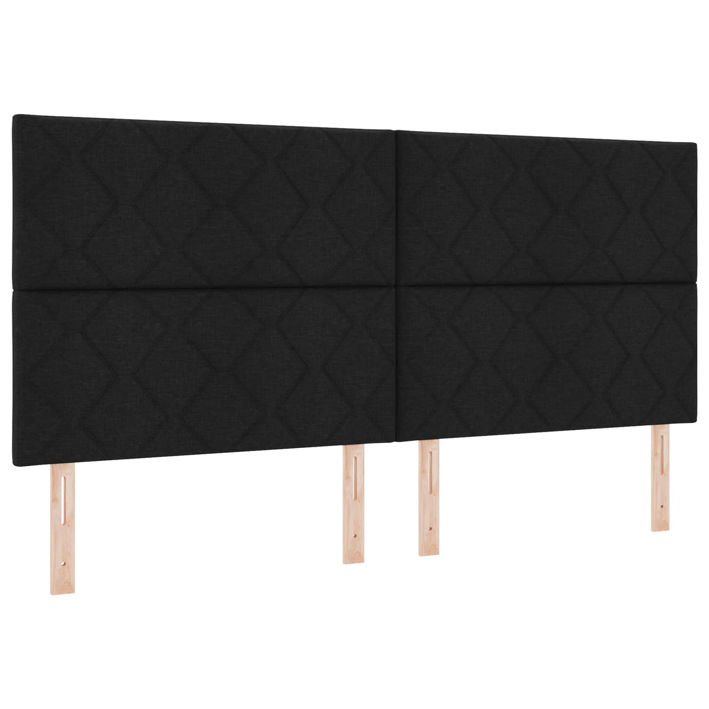 Letto Ottomano con Materasso e LED Nero 200 x 200 cm Tessuto | homemem39