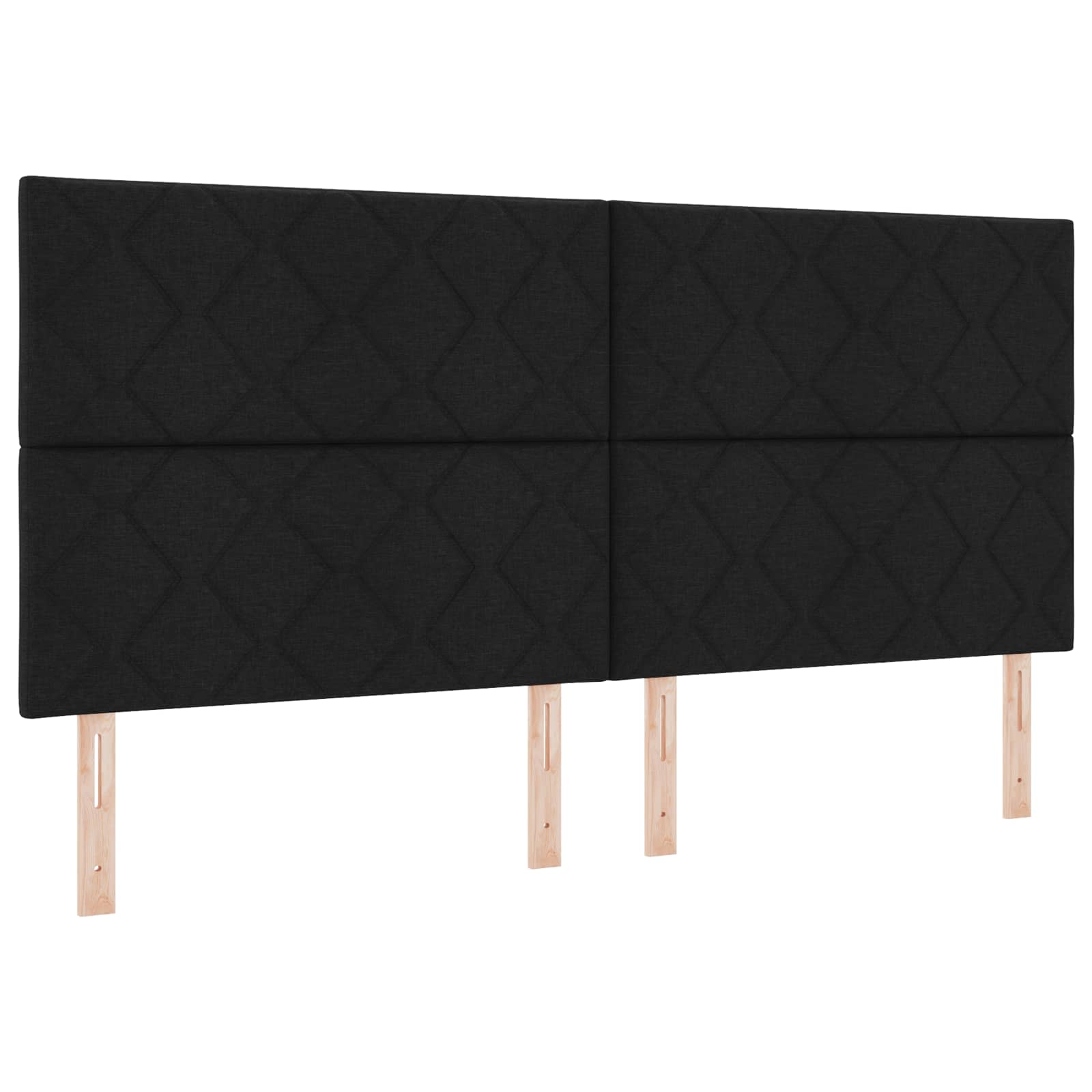 Letto Ottomano con Materasso e LED Nero 200 x 200 cm Tessuto | homemem39