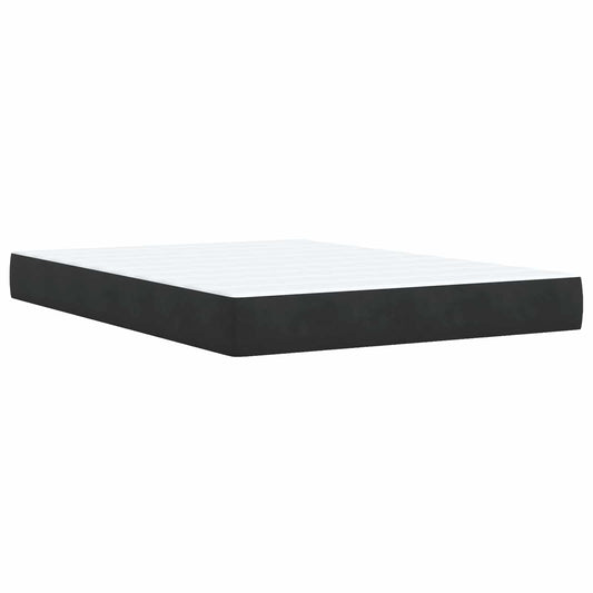 Letto Ottomano con Materasso e LED Nero 140 x 190 cm Velluto | homemem39