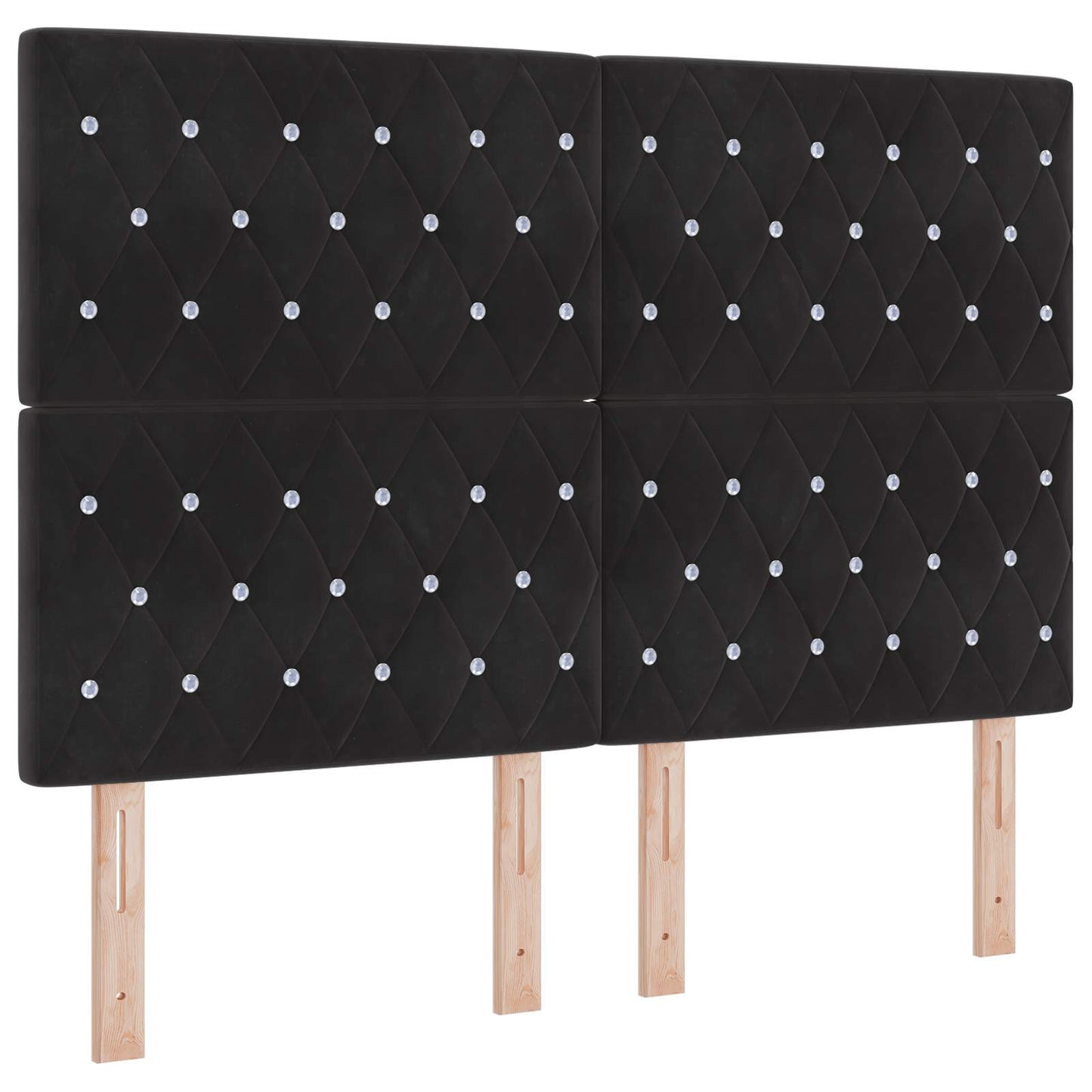 Letto Ottomano con Materasso e LED Nero 140 x 200 cm Velluto | homemem39