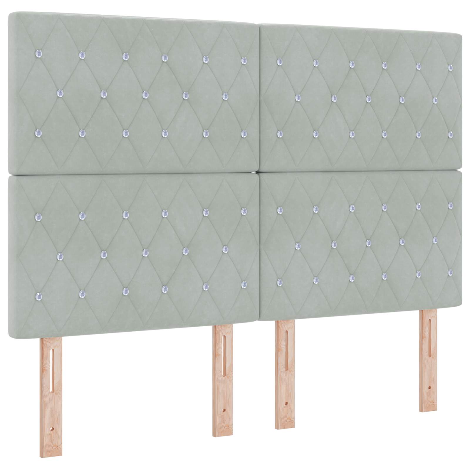 Letto Ottomano con Materasso e LED Grigio Chiaro 160 x 200 cm | homemem39