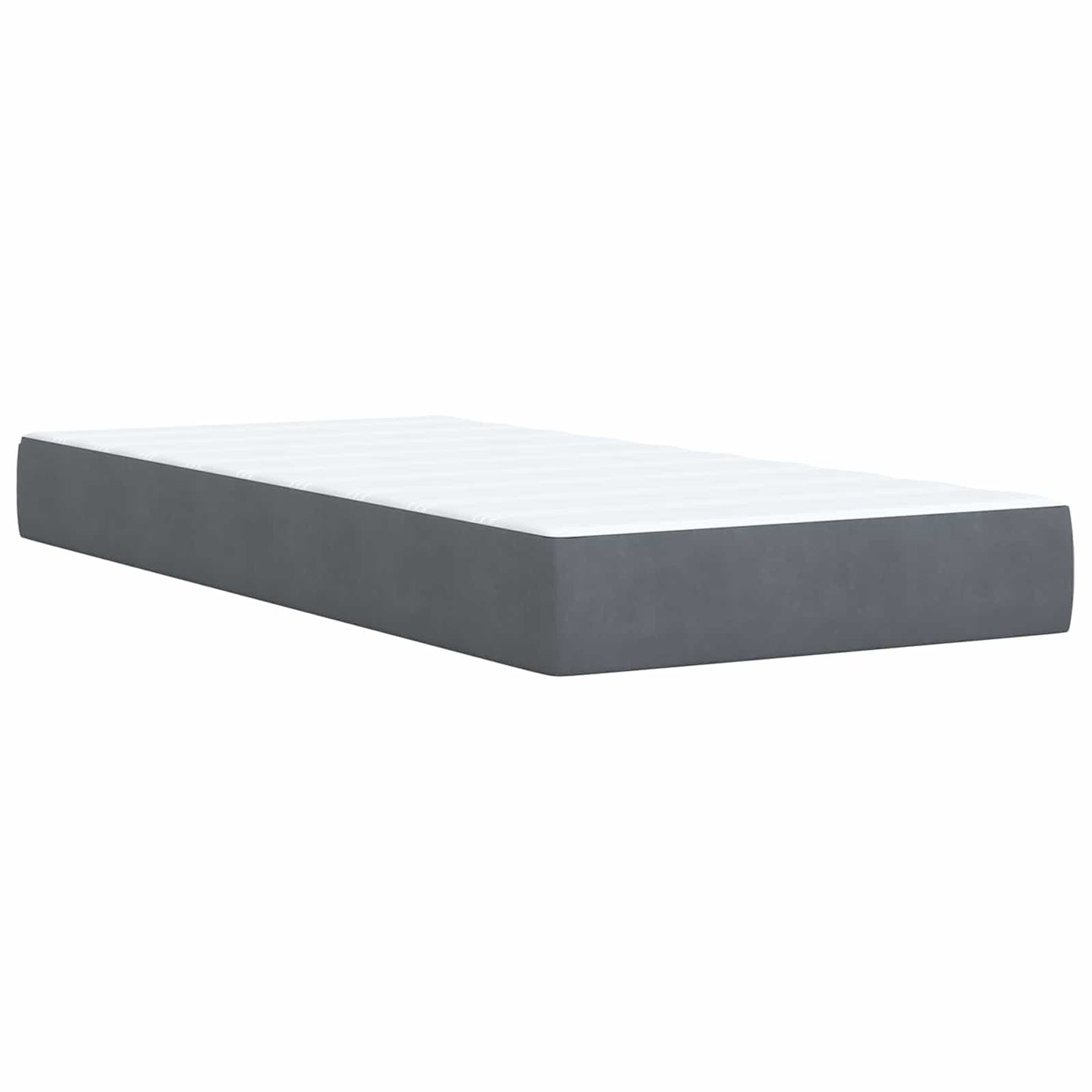 Letto Ottomano con Materasso e LED Grigio Scuro 80 x 200 cm