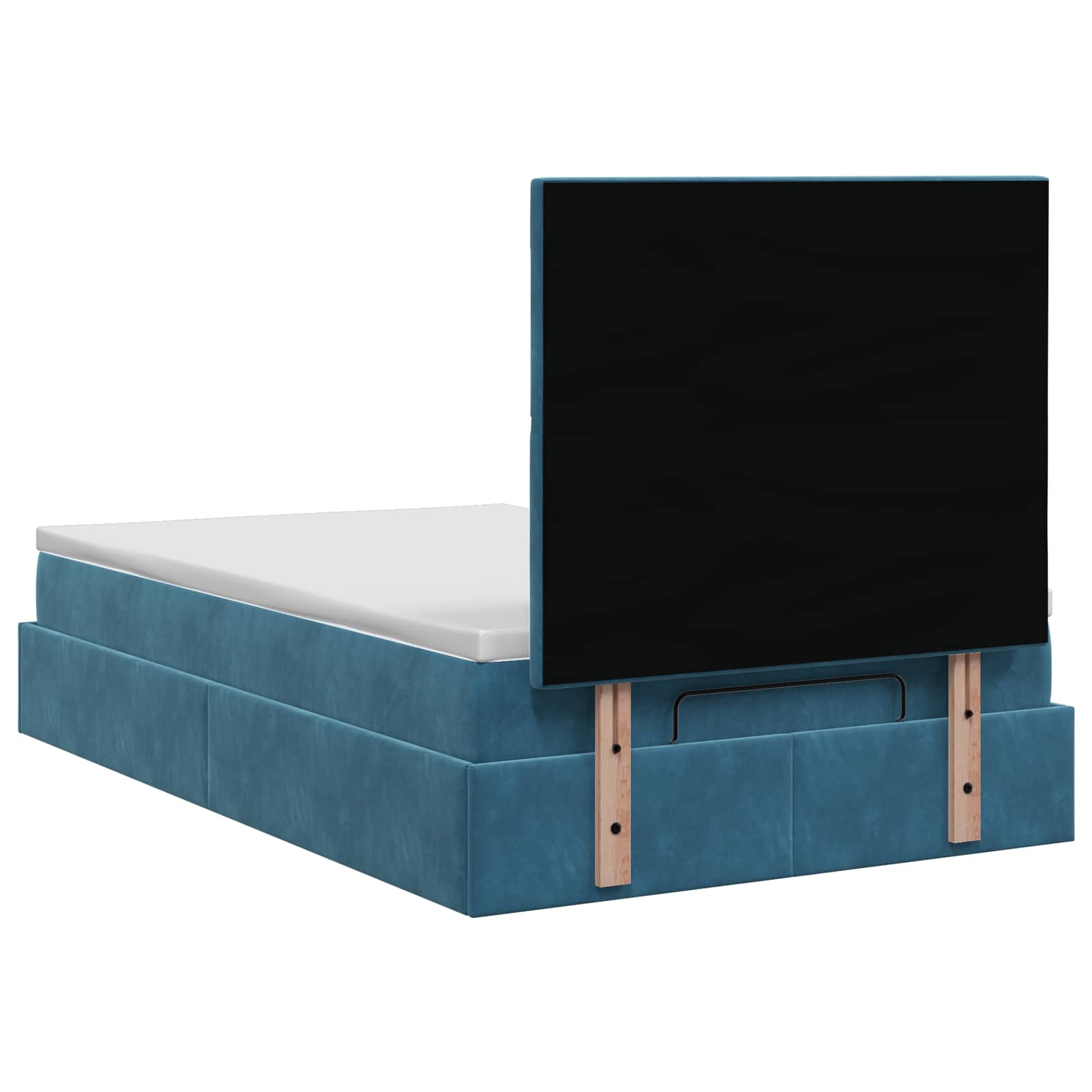 Letto Ottomano con Materasso e LED Blu scuro 120 x 200 cm | homemem39