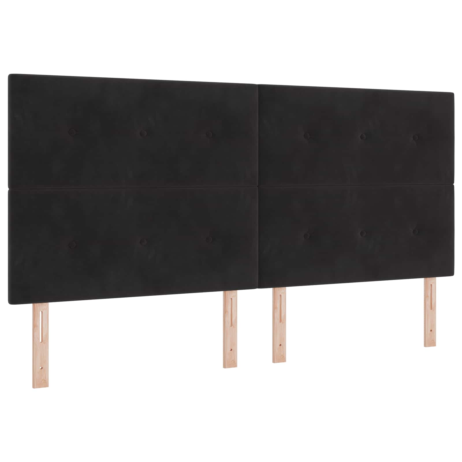 Letto Ottomano con Materasso e LED Nero 200 x 200 cm Velluto | homemem39
