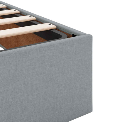 Letto Ottomano con Materasso e LED Grigio Chiaro 160 x 200 cm | homemem39