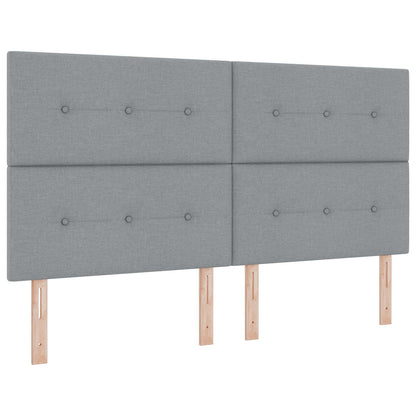 Letto Ottomano con Materasso e LED Grigio Chiaro 180 x 200 cm