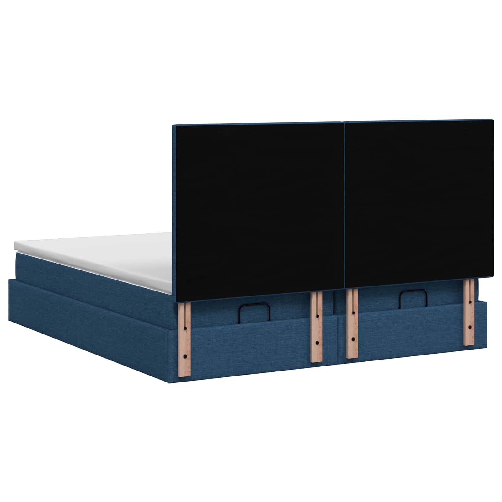 Letto Ottomano con Materasso e LED Blu 200 x 200 cm Tessuto | homemem39