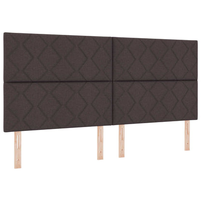 Letto Ottomano con Materasso e LED Marrone Scuro 200 x 200 cm - homemem39