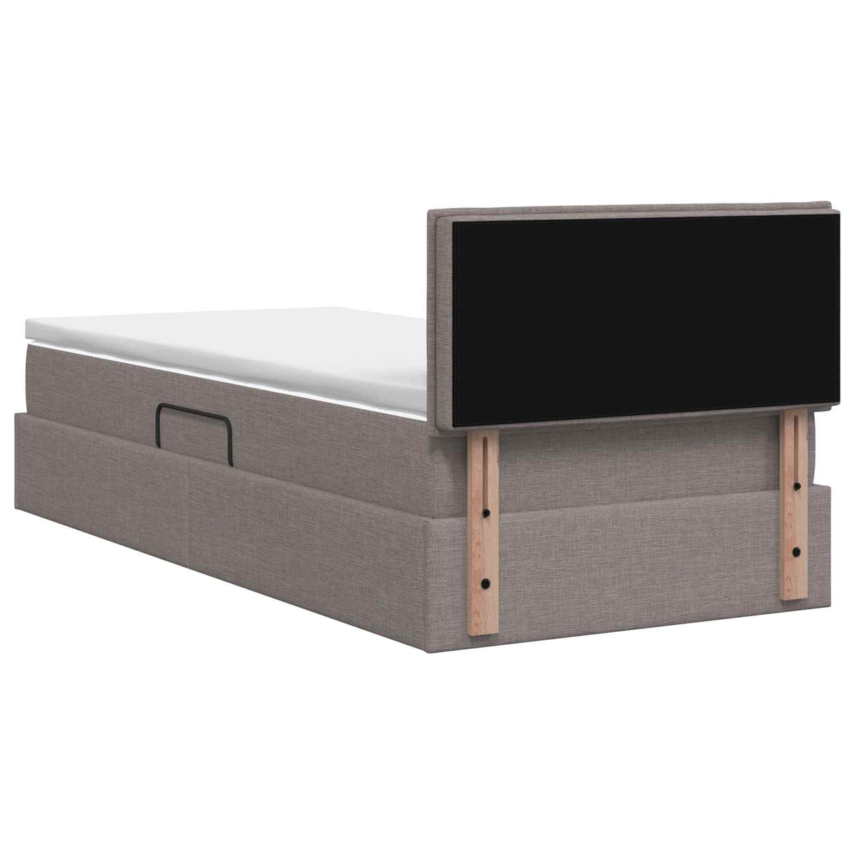Letto con contenitore e materasso Tortora 90 x 200 cm Velluto | homemem39
