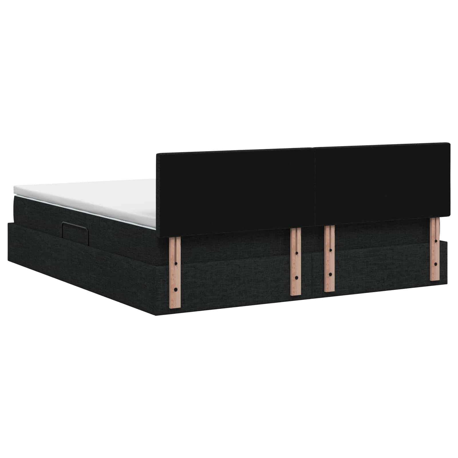 Letto con contenitore e materasso Nero 140 x 190 cm Velluto | homemem39
