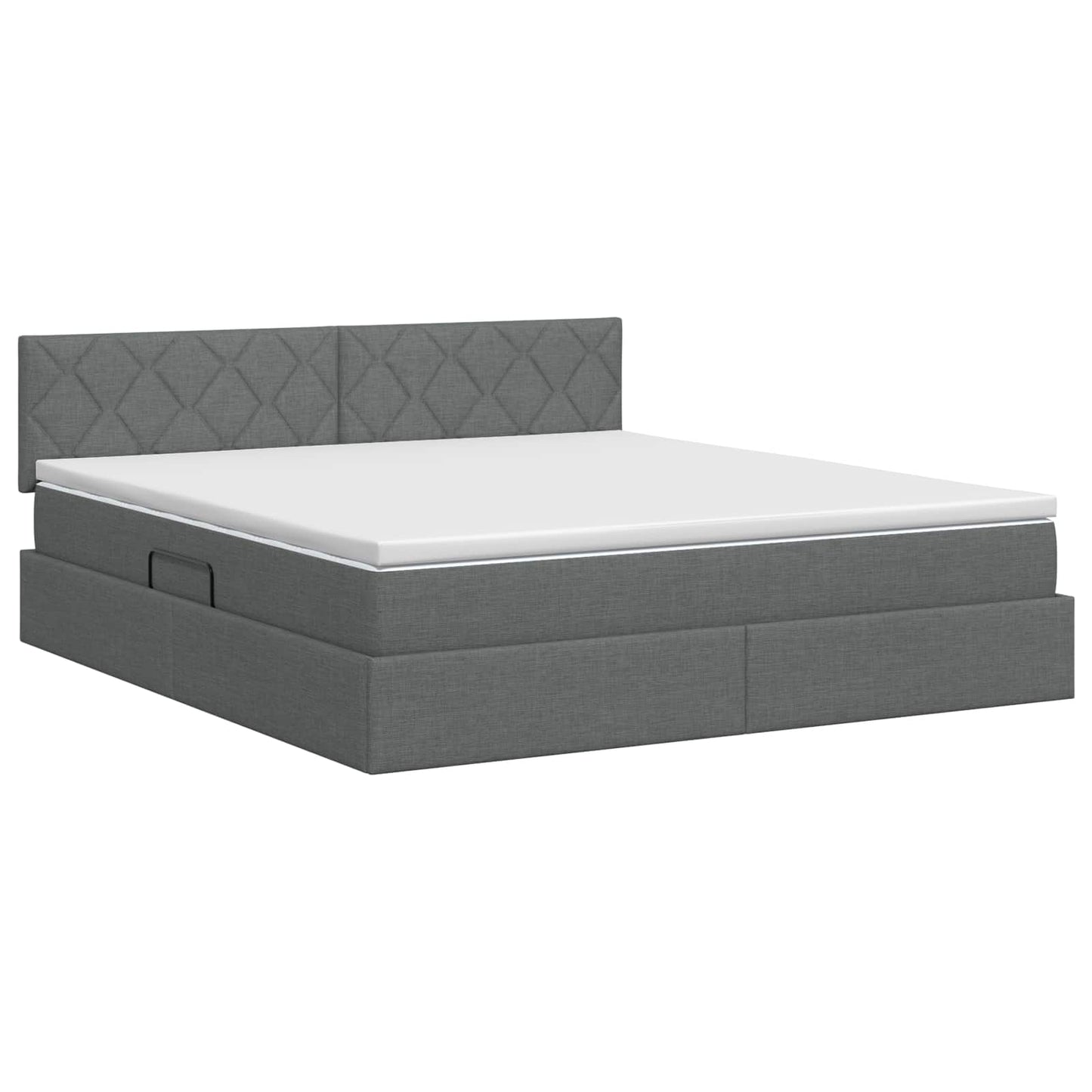 Letto con contenitore e materasso Grigio Scuro 160 x 200 cm | homemem39
