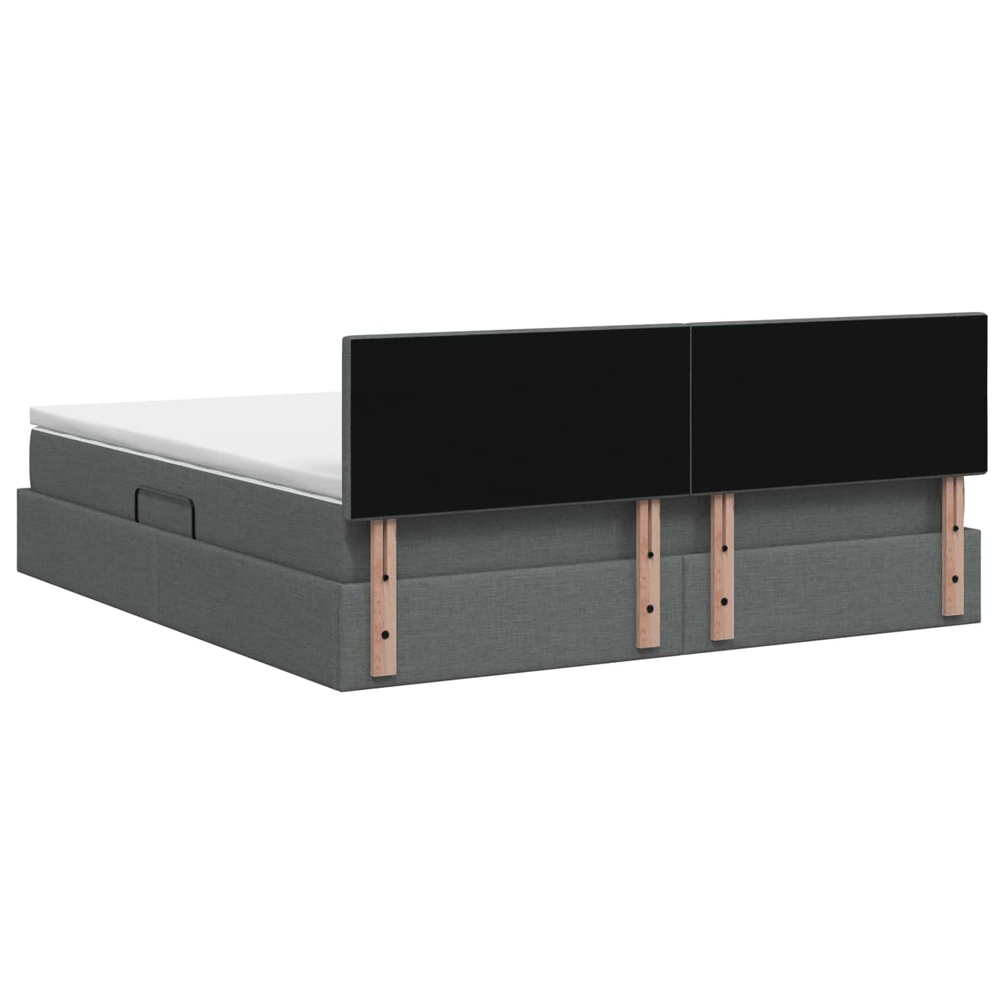 Letto con contenitore e materasso Grigio Scuro 160 x 200 cm | homemem39