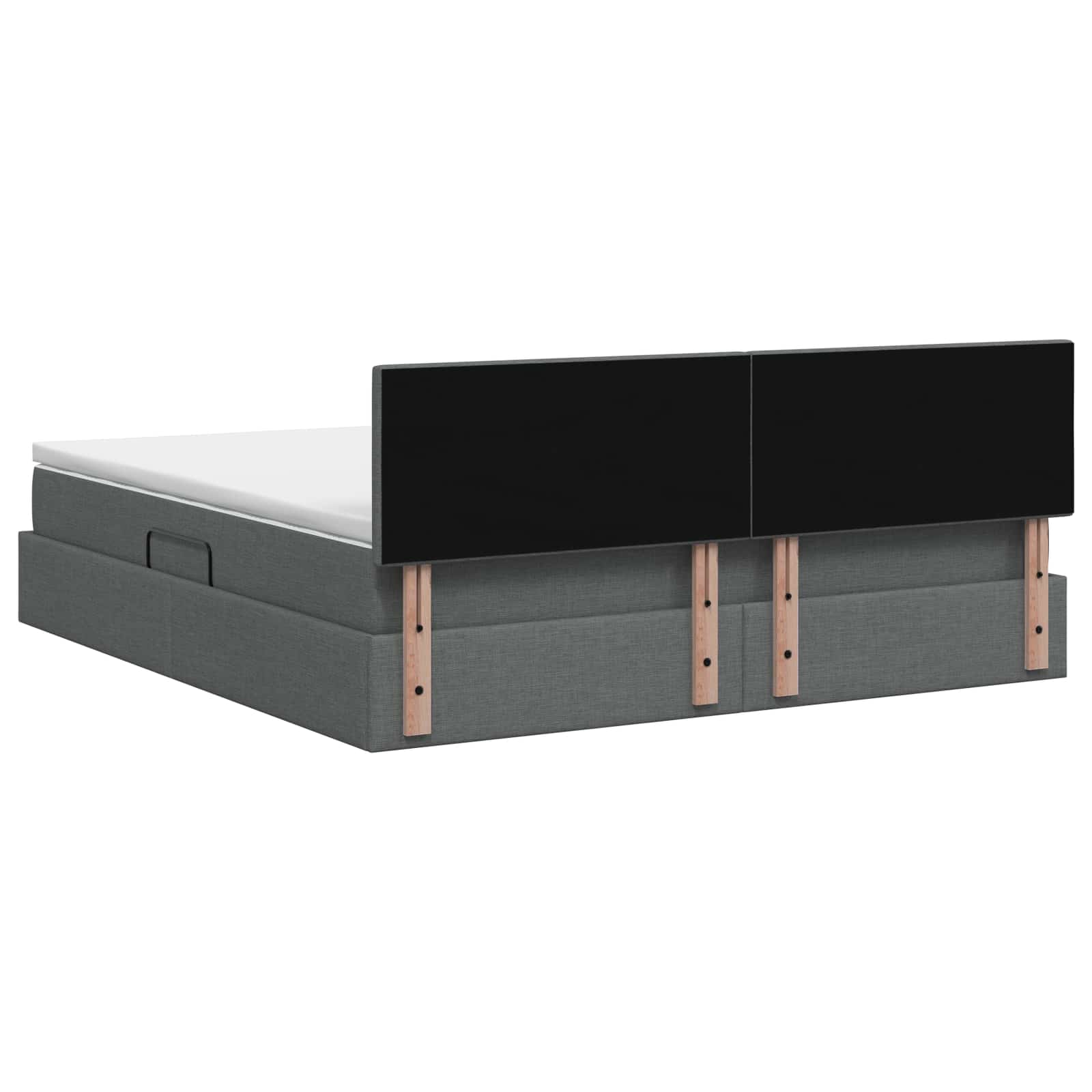 Letto con contenitore e materasso Grigio Scuro 160 x 200 cm | homemem39