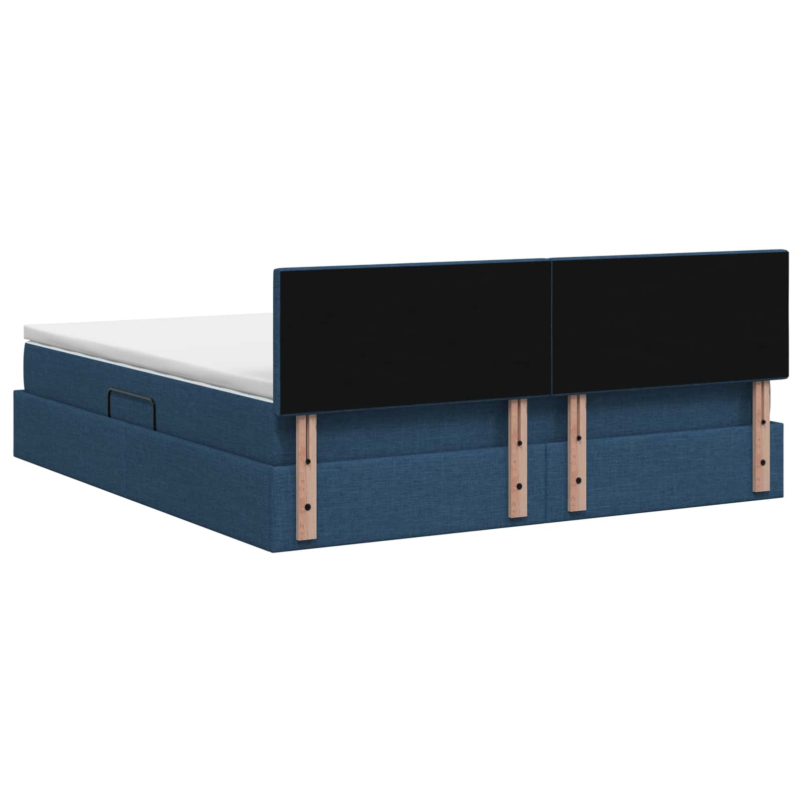 Letto con contenitore e materasso Blu 160 x 200 cm Velluto | homemem39