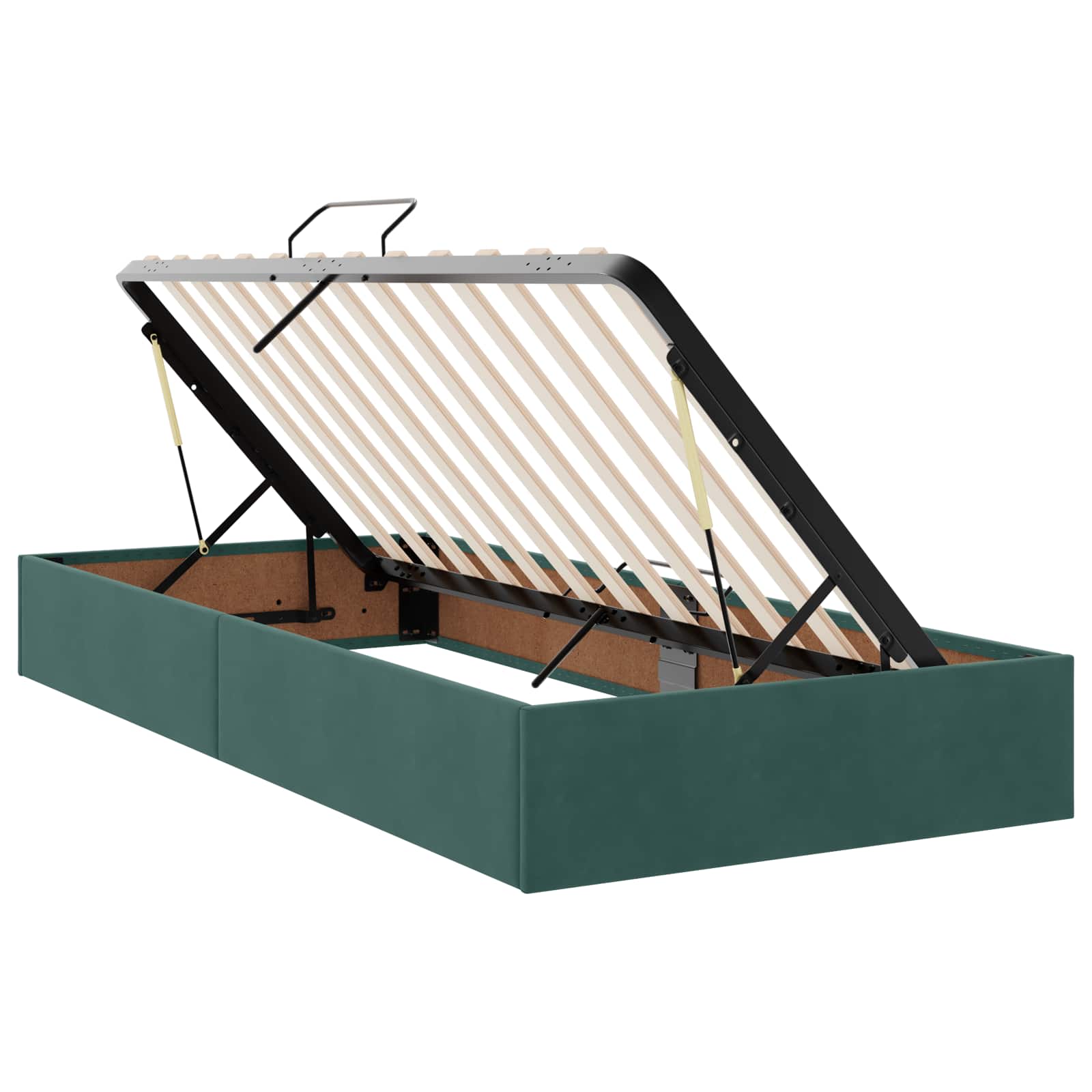 Letto con Contenitore Verde Scuro 100 x 200 cm Velluto | homemem39