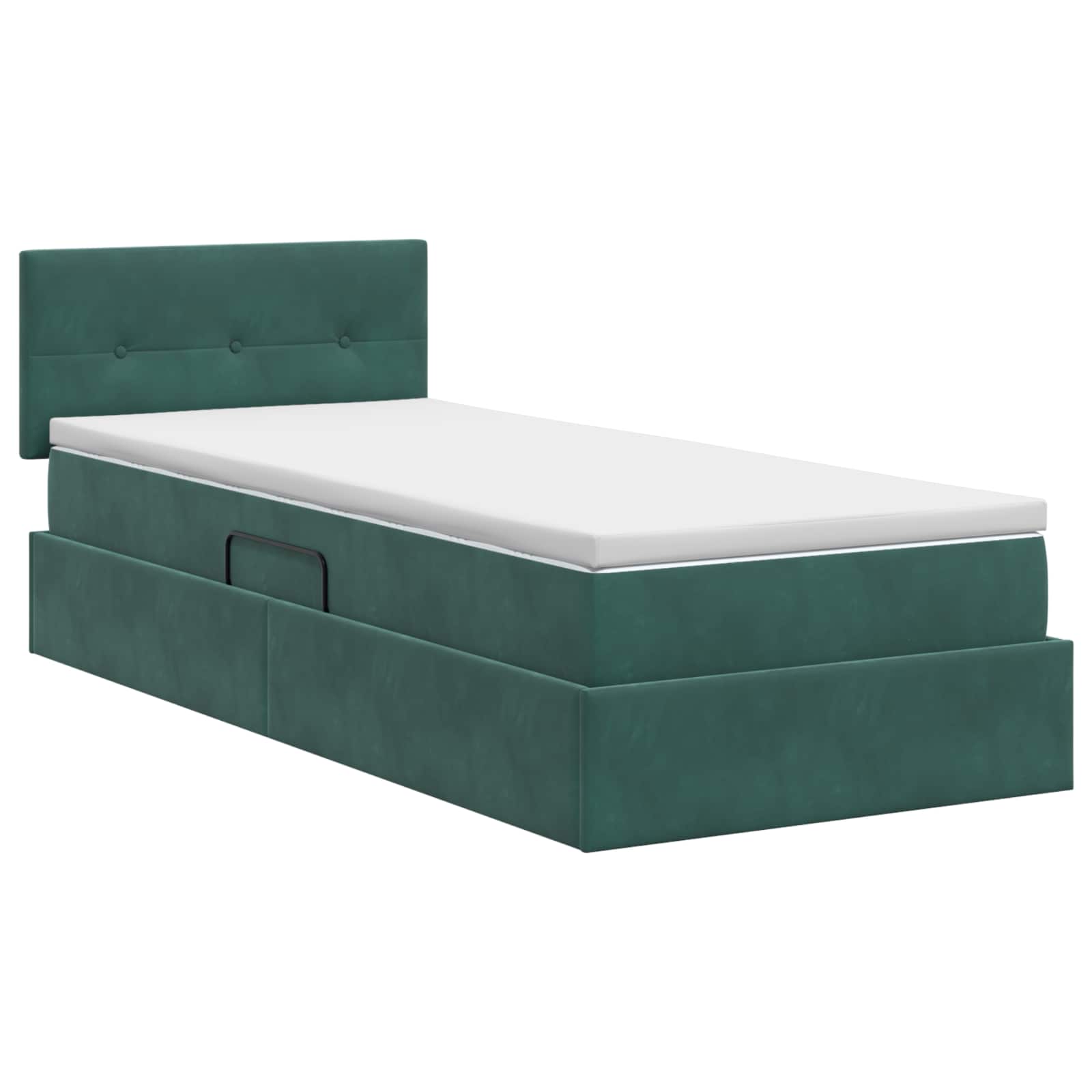 Letto con Contenitore Verde Scuro 100 x 200 cm Velluto | homemem39