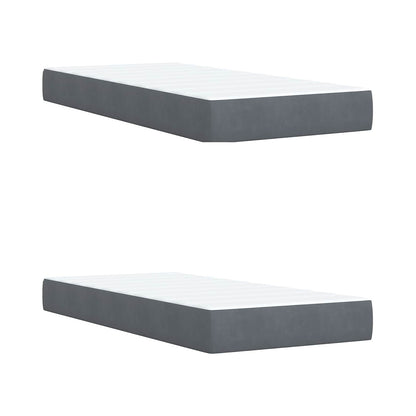 Letto con Contenitore Grigio Scuro 200 x 200 cm Velluto