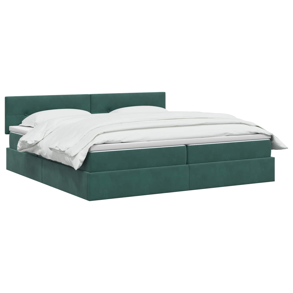 Letto con Contenitore Verde Scuro 200 x 200 cm Velluto