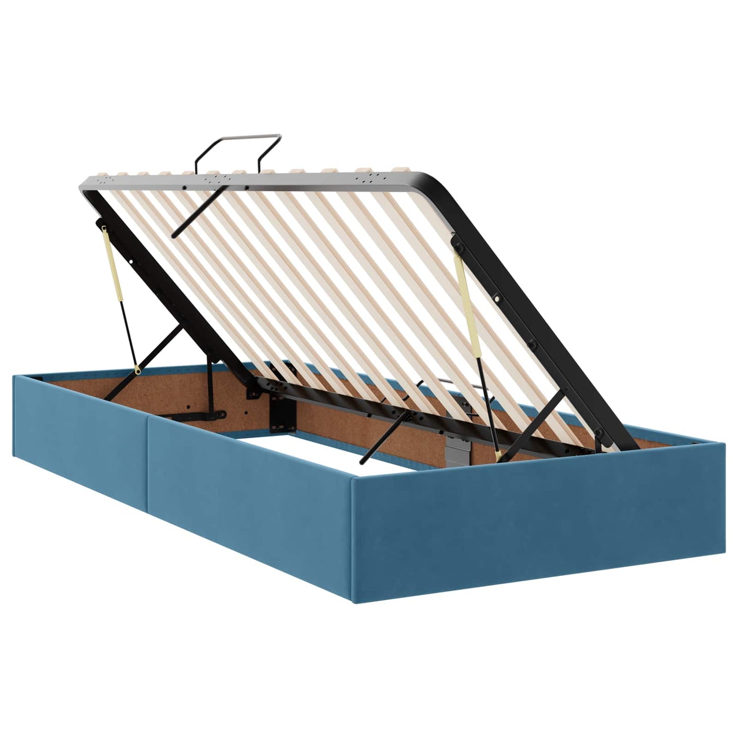 Letto con Contenitore Blu Scuro 100 x 200 cm Velluto | homemem39