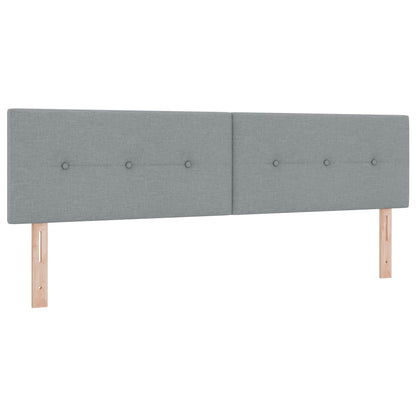 Letto con Contenitore 2 pz Grigio Chiaro Pelle Sintetica