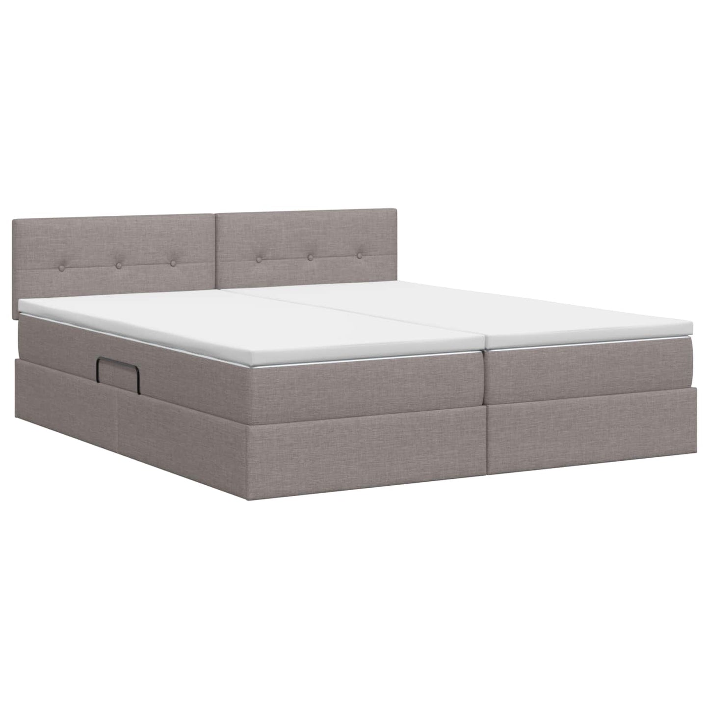 Letto con Contenitore con testiera 2 pz Tortora Pelle Sintetica | homemem39