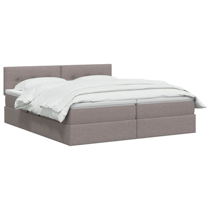 Letto con Contenitore con testiera 2 pz Tortora Pelle Sintetica | homemem39
