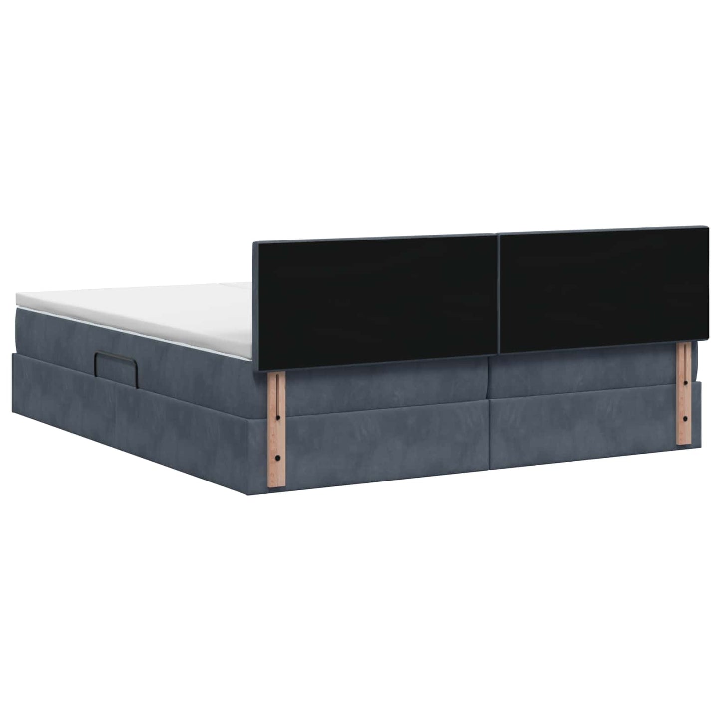 Letto con Contenitore con testiera 2 pz Grigio Scuro