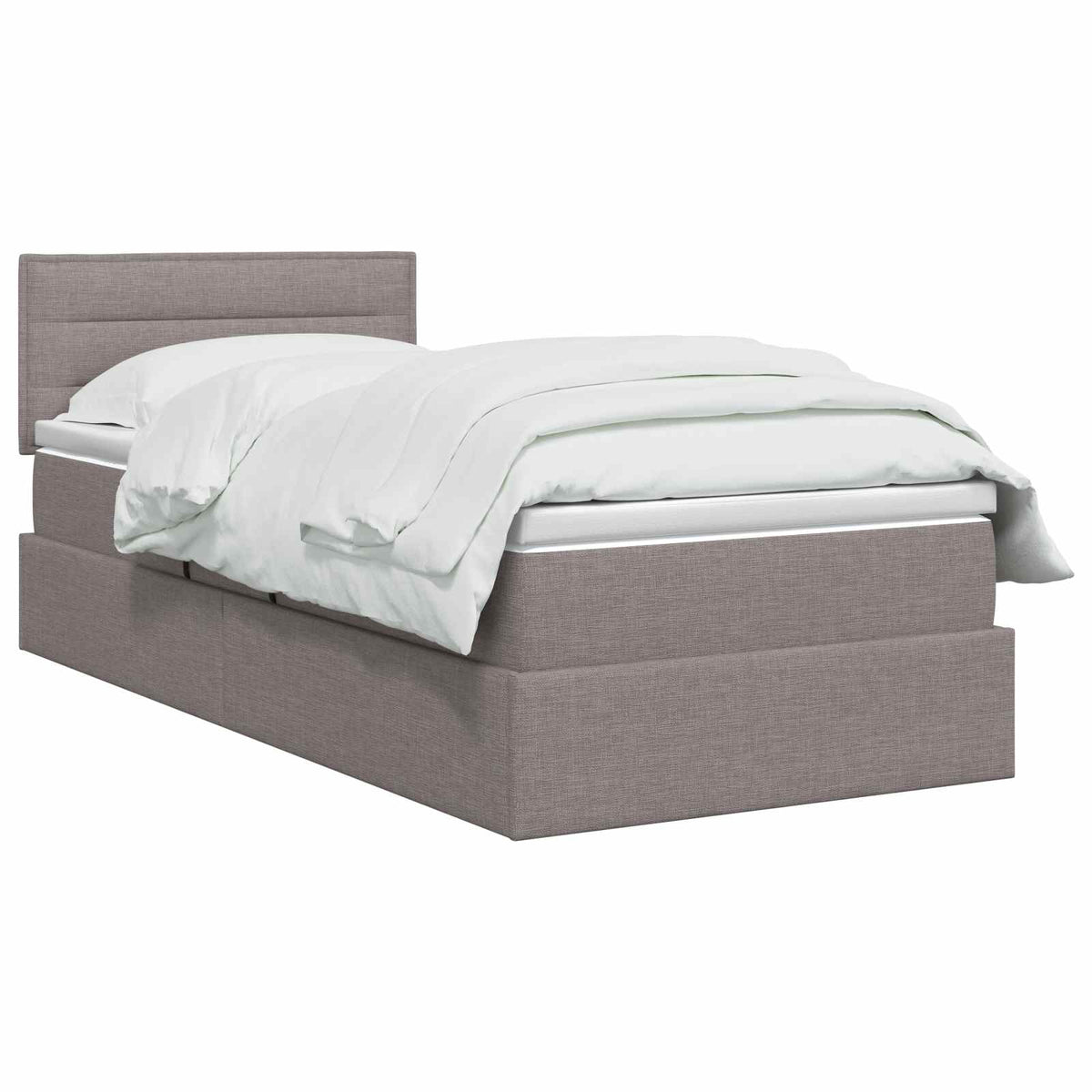 Letto con contenitore LED e materasso Tortora 90 x 200 cm | homemem39
