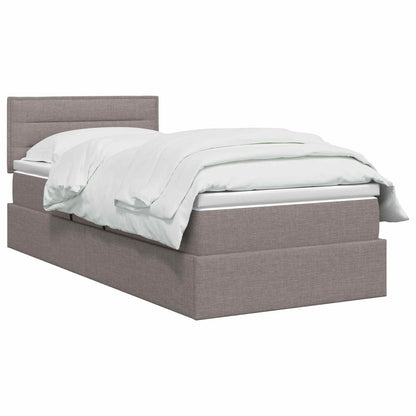 Letto con contenitore LED e materasso Tortora 90 x 200 cm | homemem39